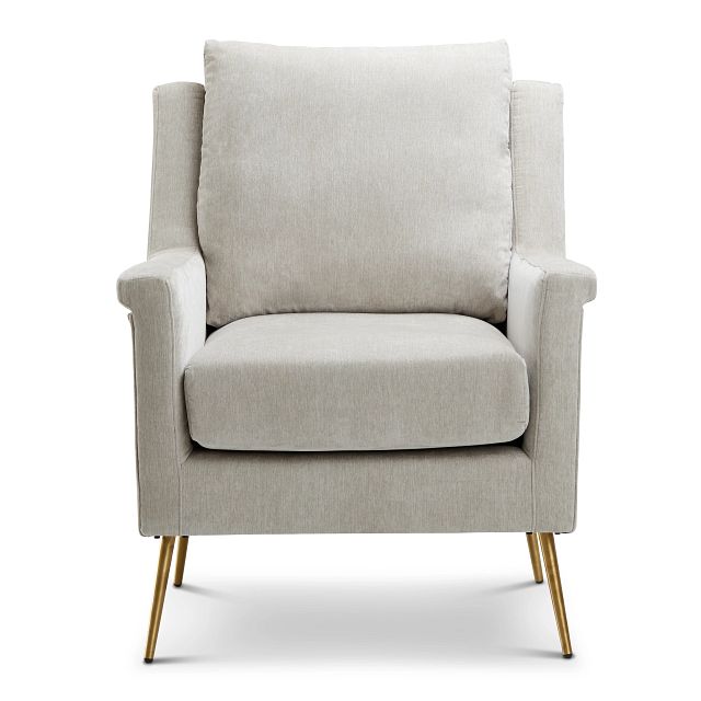 Cambridge Light Gray Velvet Accent Chair