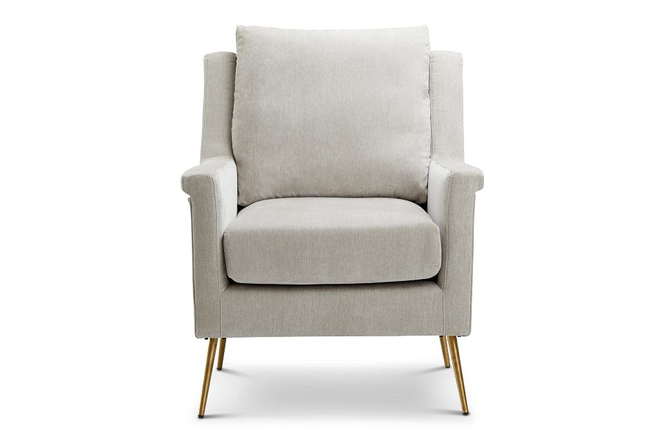 Cambridge Light Gray Velvet Accent Chair