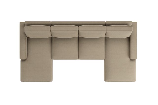 Edgewater Elite Taupe Double Chaise Sectional