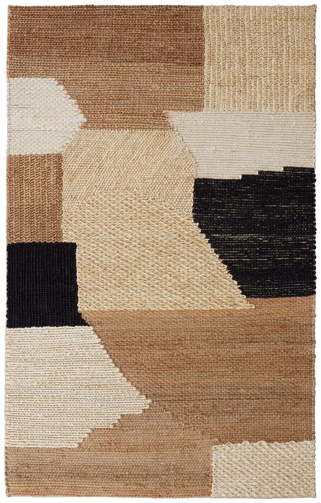 Liam Black Jute 5x8 Area Rug