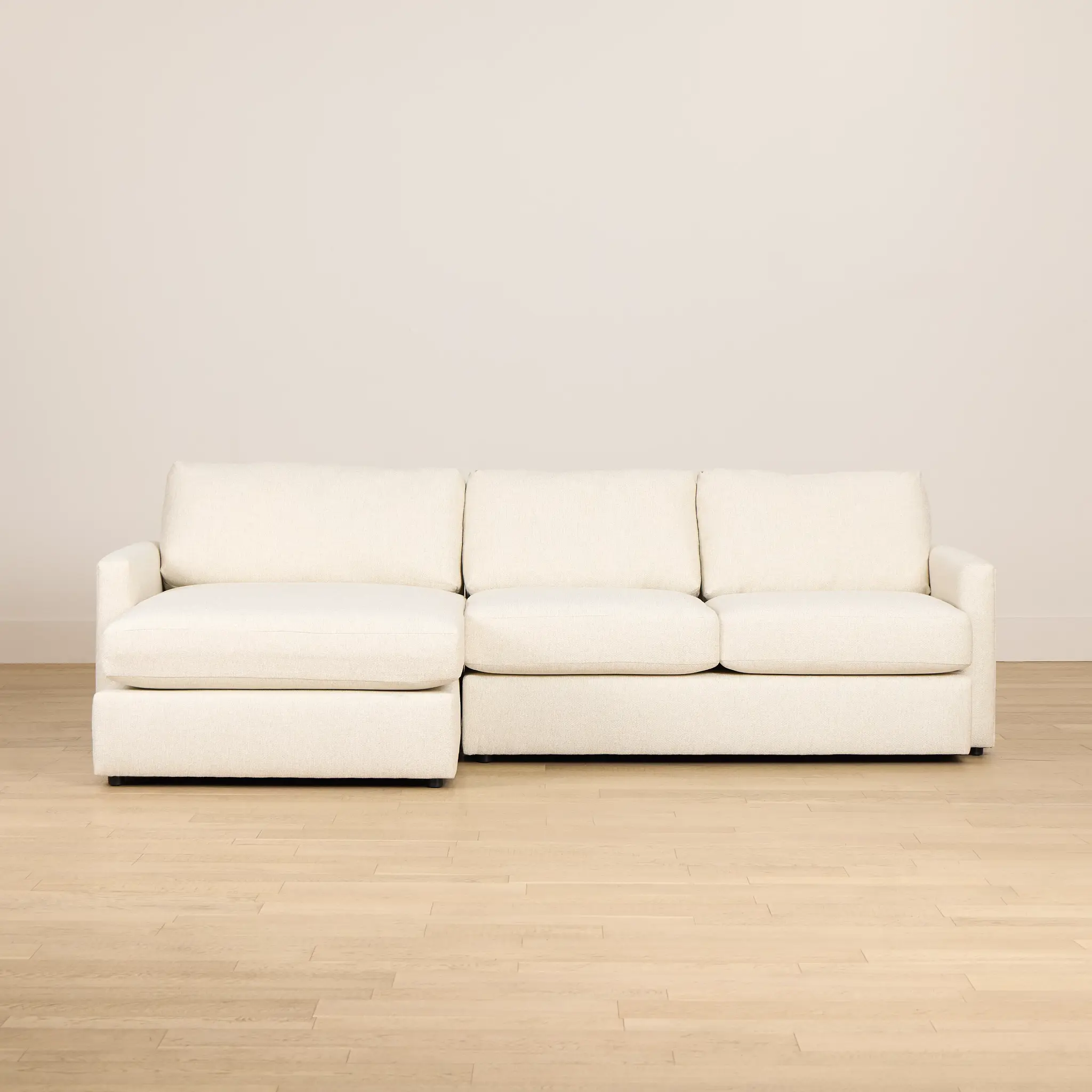 Maxwell Light Beige Fabric Left Chaise Sectional Maxwell Light Beige Fabric Left Chaise Sectional