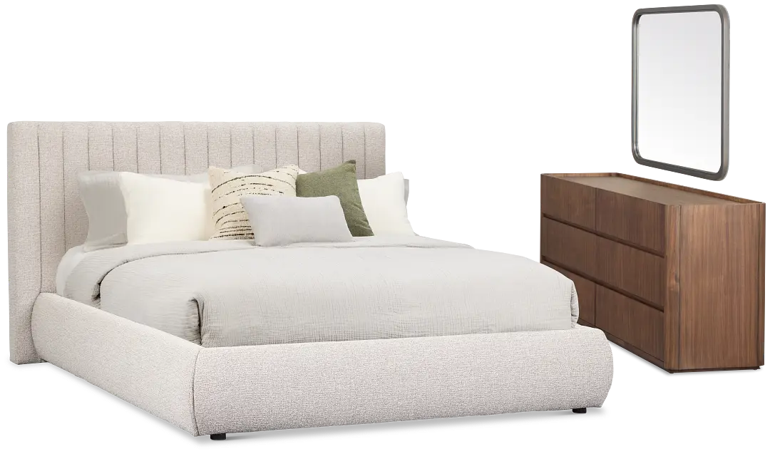 Nomad Gray Uph Platform Bedroom With Mid-tone Cases Nomad Gray Uph Platform Bedroom With Mid-tone Cases