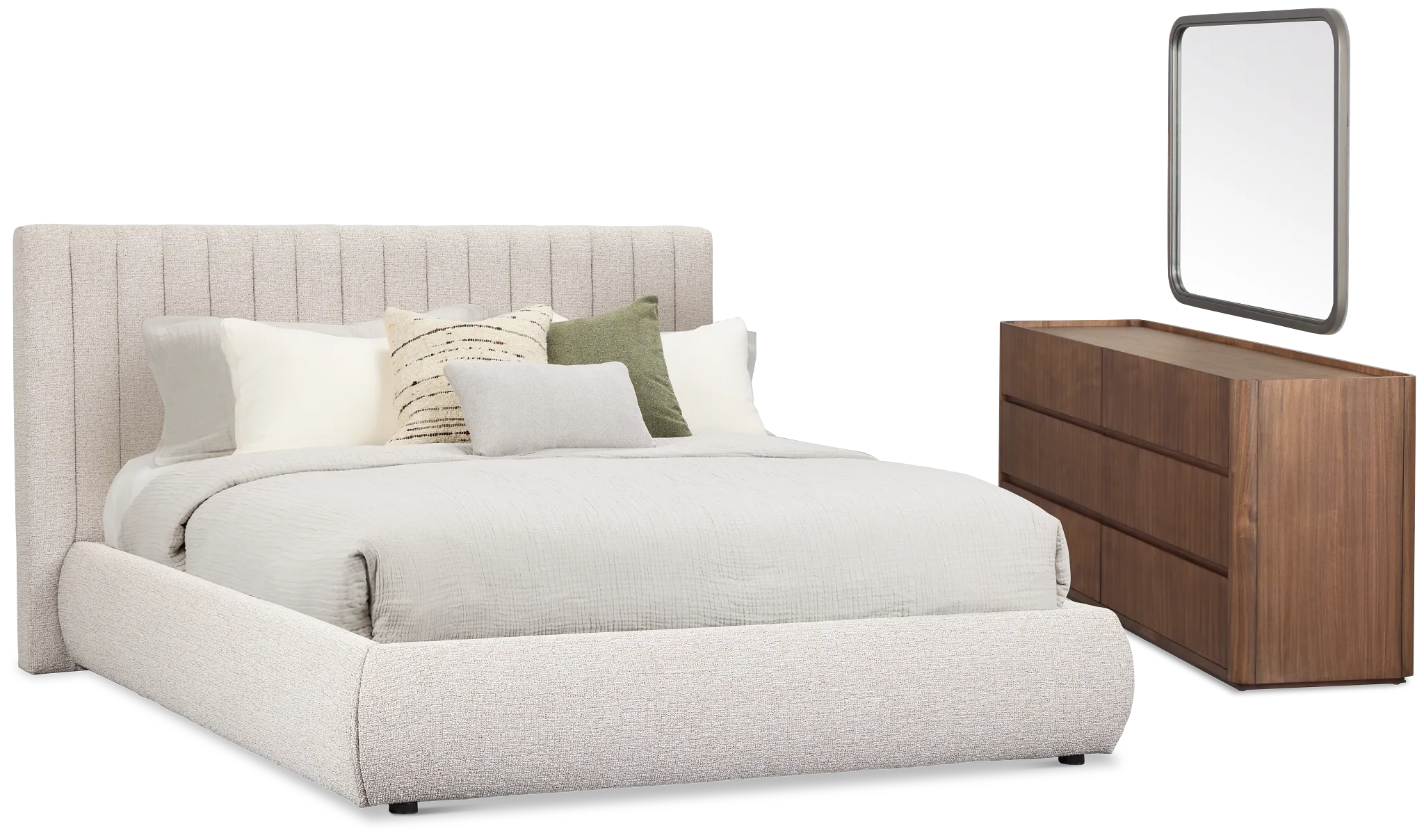 Nomad Gray Uph Platform Bedroom With Mid-tone Cases