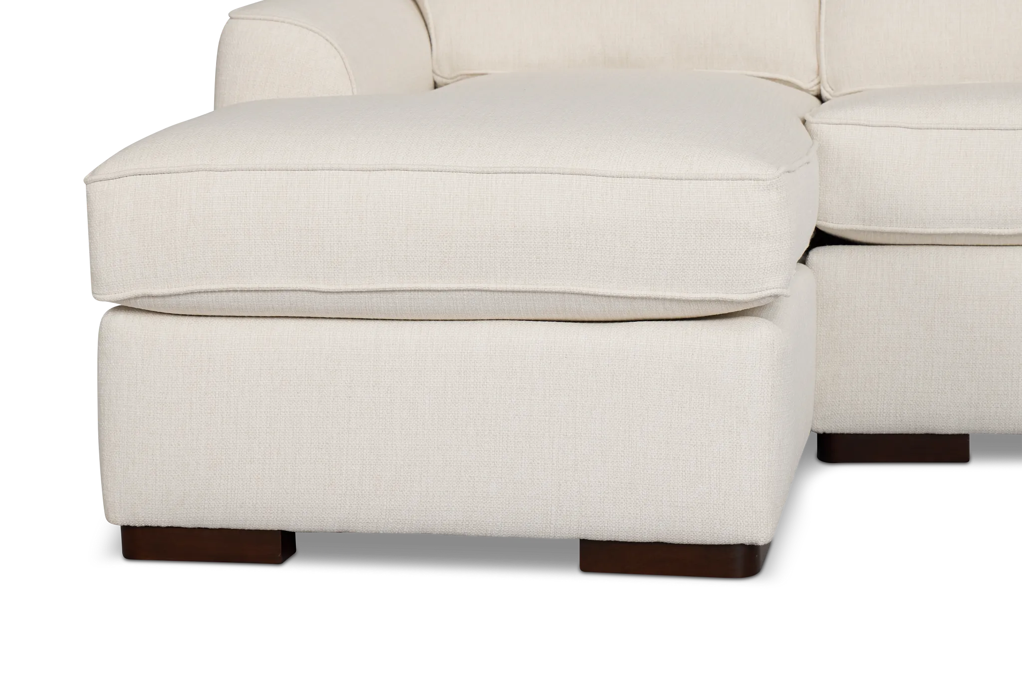 Sinclair Light Beige Fabric Left Chaise Memory Foam Sleeper Sectional