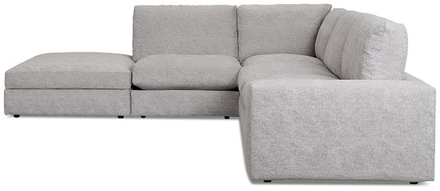 Calista Pewter Fabric Large Left Bumper Sectional
