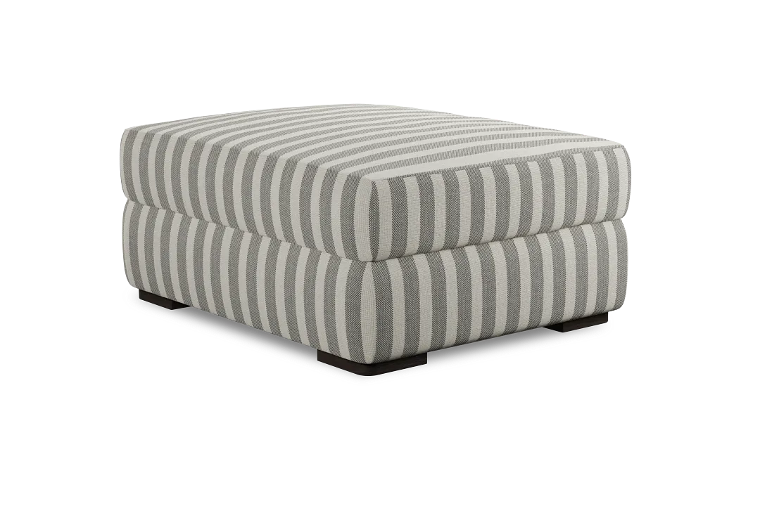 Edgewater Sea Lane Dark Gray Ottoman