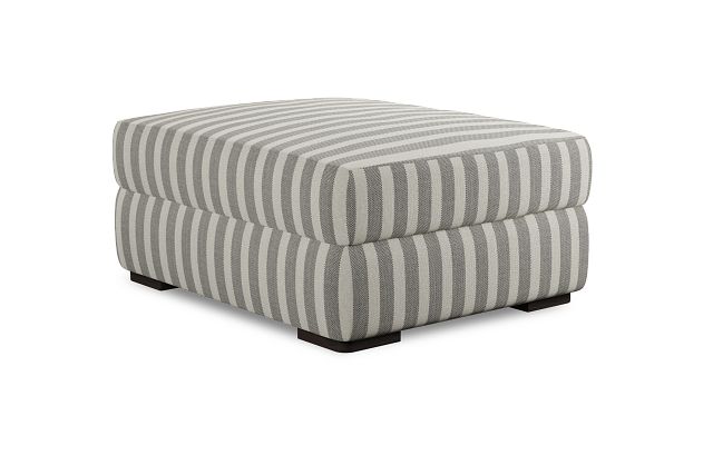 Edgewater Sea Lane Dark Gray Ottoman