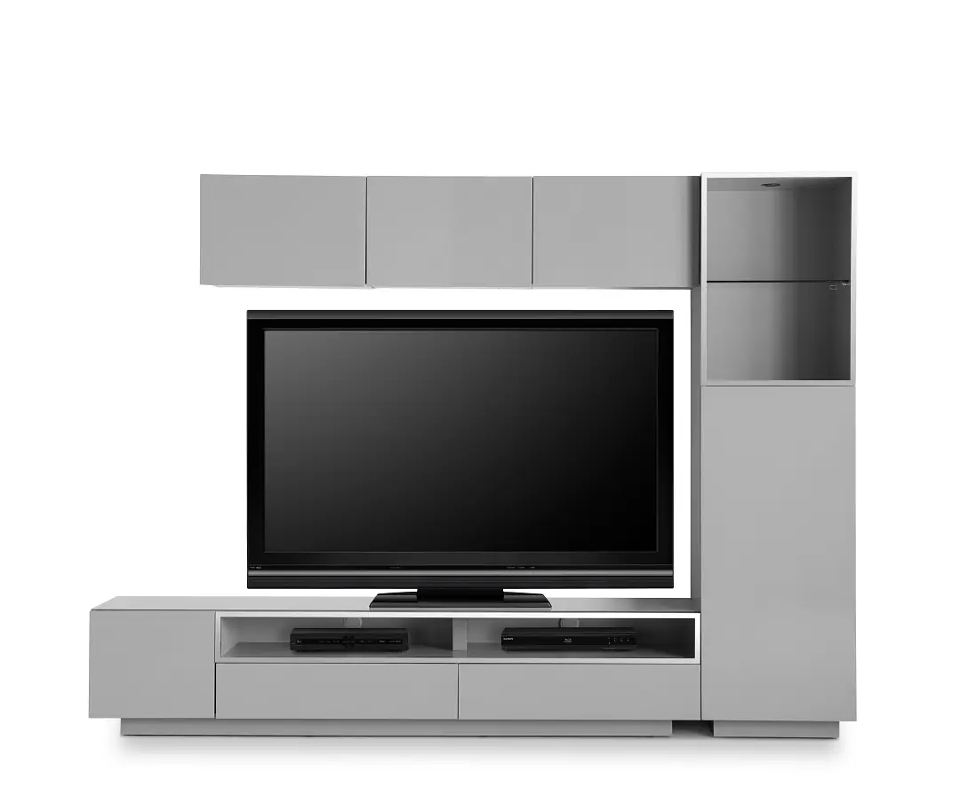 Vancouver Gray 108" 5-piece Right Modular Entertainment Wall Vancouver Gray 108" 5-piece Right Modular Entertainment Wall