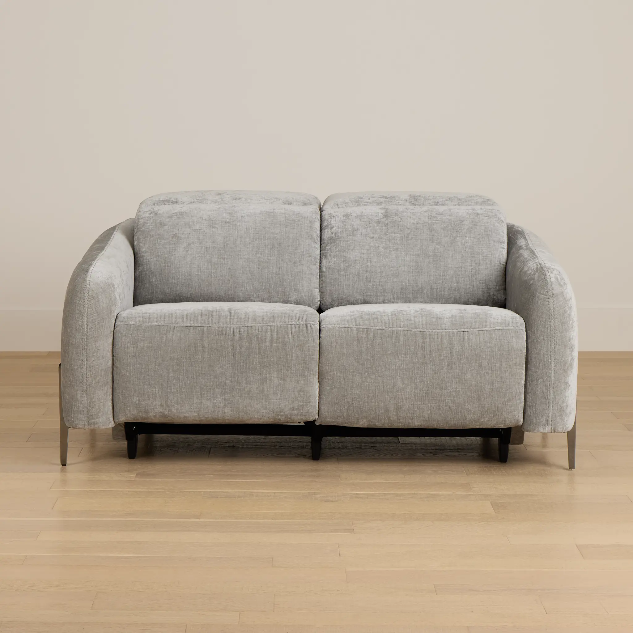 Zuri Gray Velvet Power Reclining Loveseat W/ Power Headrest Zuri Gray Velvet Power Reclining Loveseat W/ Power Headrest