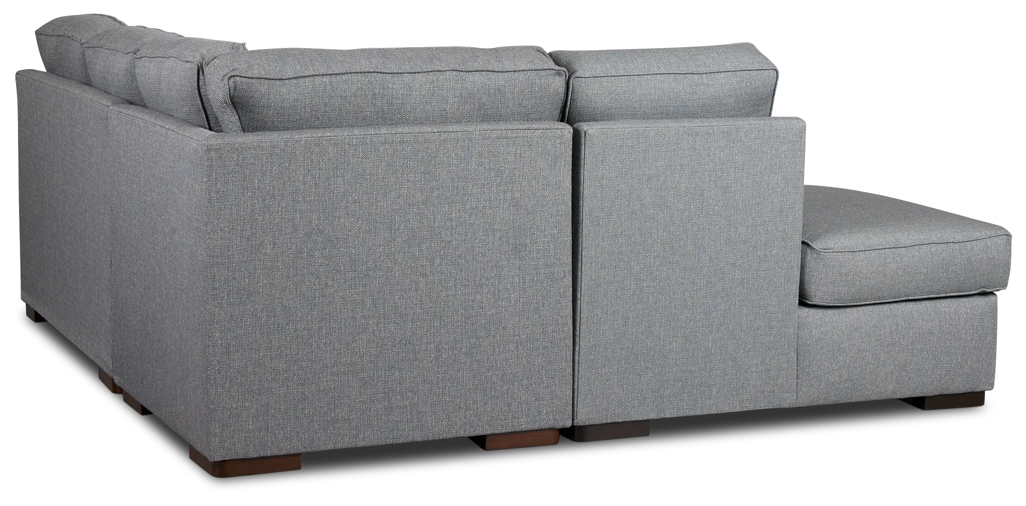 Austin Blue Fabric Small Left Bumper Sectional