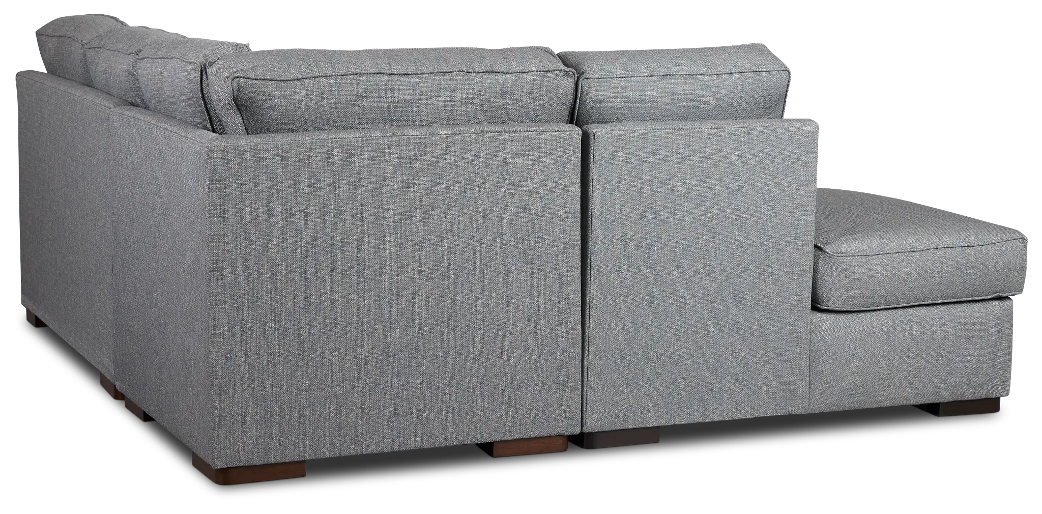 Austin Blue Fabric Small Left Bumper Sectional Austin Blue Fabric Small Left Bumper Sectional