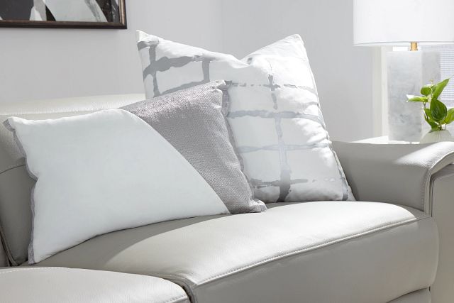 Lacey White Velvet Lumbar Accent Pillow