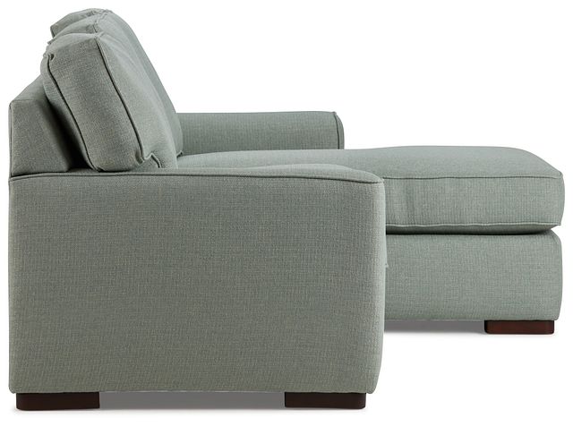 Austin Green Fabric Right Chaise Sectional