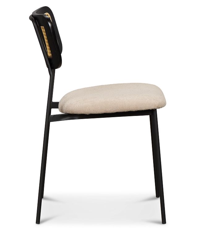 Lynden Beige Woven Upholstered Side Chair