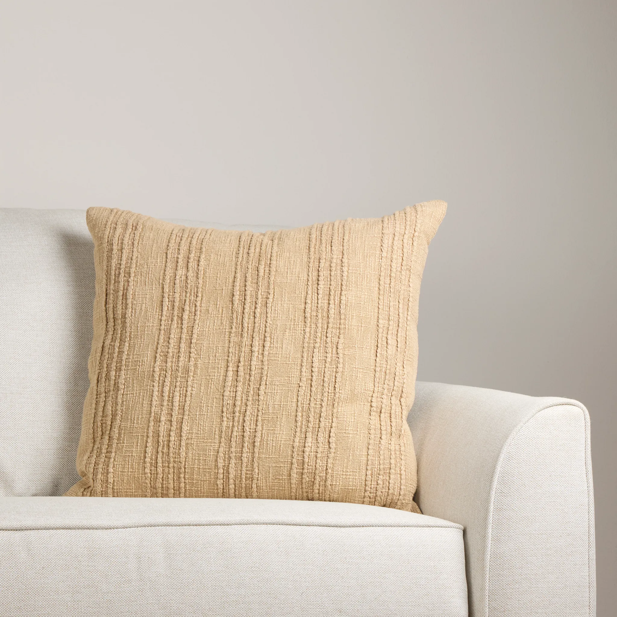 Gratise Beige 22" Square Accent Pillow