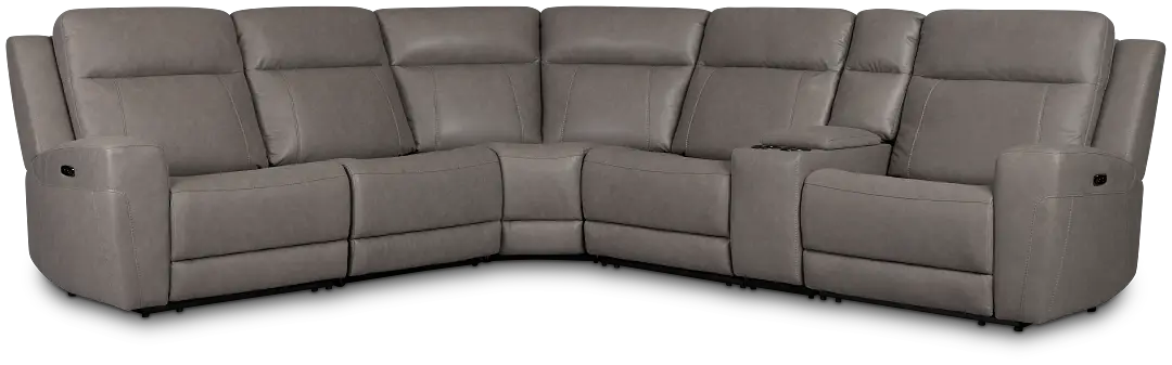 Colton Light Gray Micro Medium Triple Power 2-arm Sectional Colton Light Gray Micro Medium Triple Power 2-arm Sectional