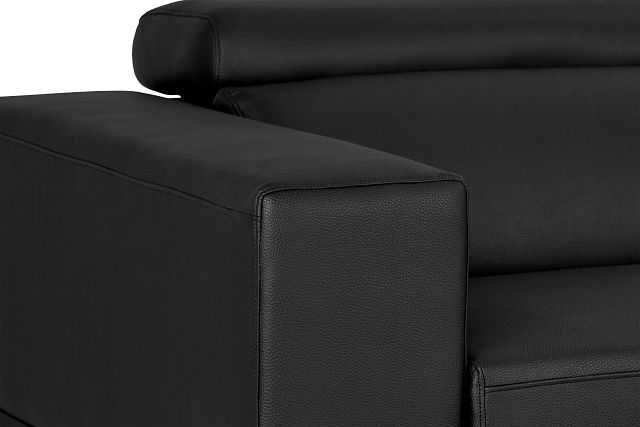 Maxwell Black Micro Right Chaise Sectional
