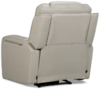 Eclipse Light Gray Lthr/vinyl Power Recliner