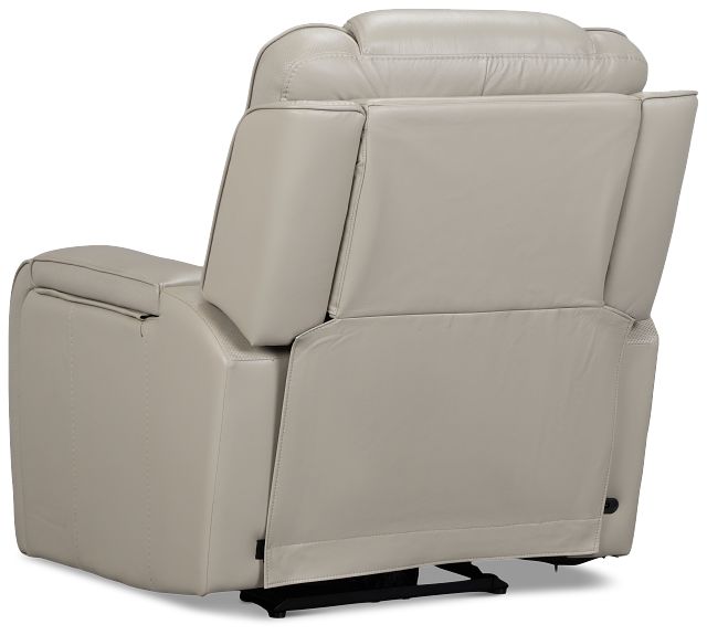 Eclipse Light Gray Lthr/vinyl Power Recliner