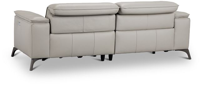 Pearson Gray Leather Power Reclining Sofa