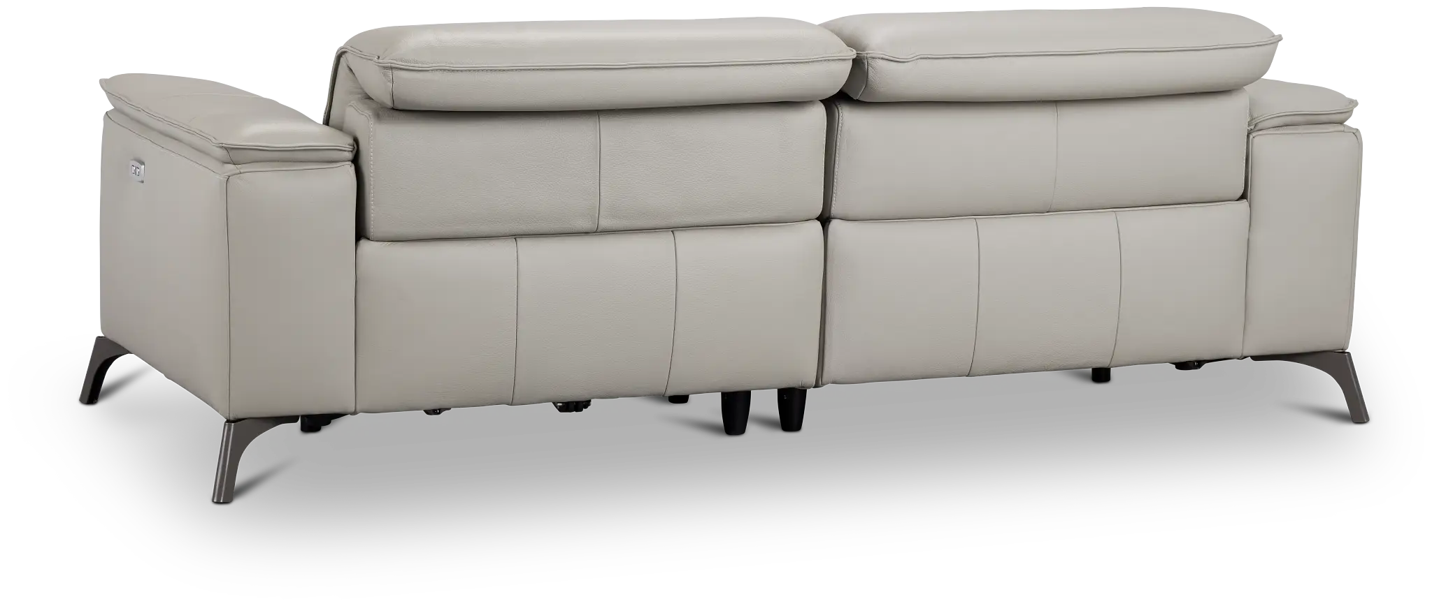 Pearson Gray Leather Power Reclining Sofa Pearson Gray Leather Power Reclining Sofa