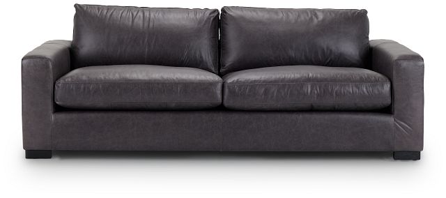 Bohan 89" Black Leather Sofa (3)