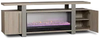 Caspian Light Tone 80" Tv Stand With Fireplace Insert