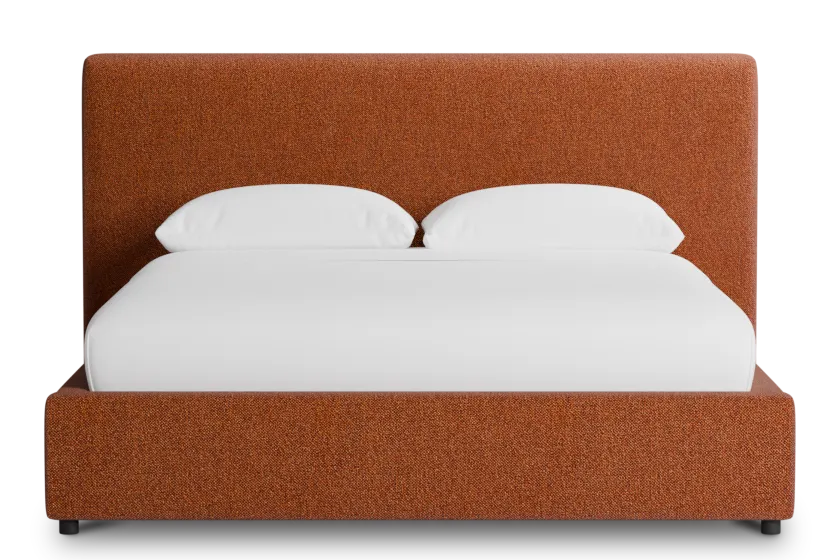 Grayton Elite Medium Brown 44" Upholstered Platform Bed