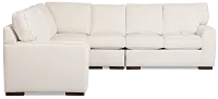 Sinclair Light Beige Fabric Large Two-arm Sectional
