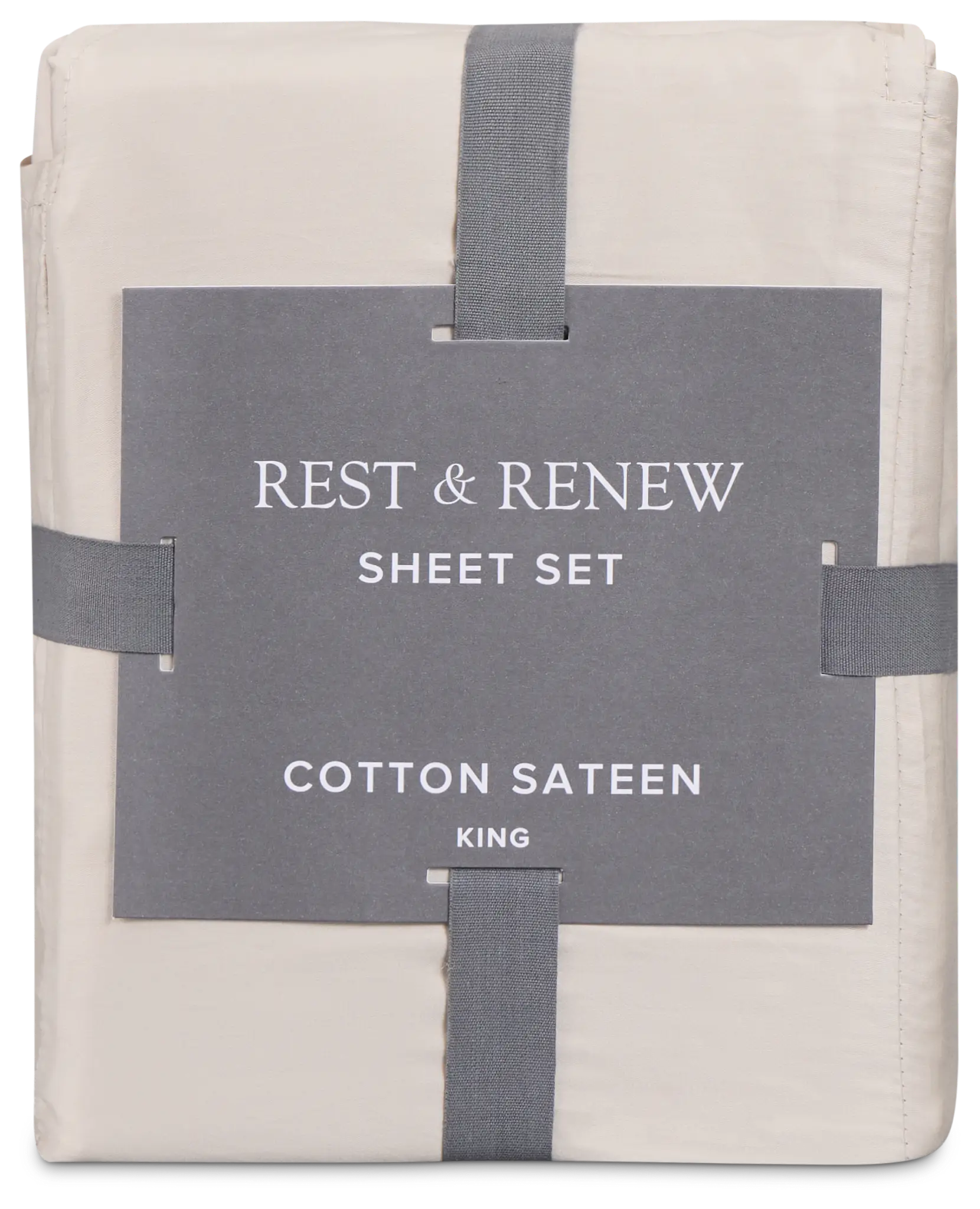 Rest & Renew Cotton Sateen Beige 300 Thread Sheet Set Rest & Renew Cotton Sateen Beige 300 Thread Sheet Set
