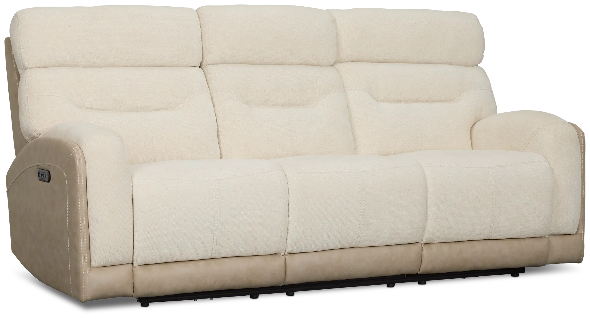 Travis Light Beige Fabric Power Reclining Sofa