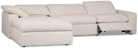 Drift Light Beige Fabric Small Left Bumper Power Reclining Sectional