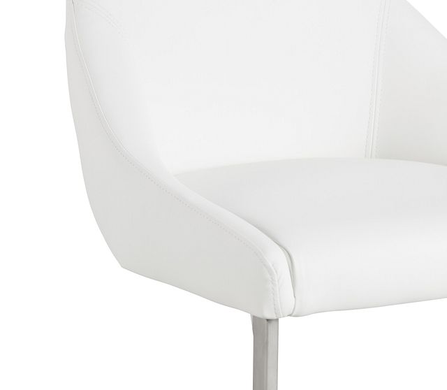 Monaco White Upholstered Side Chair