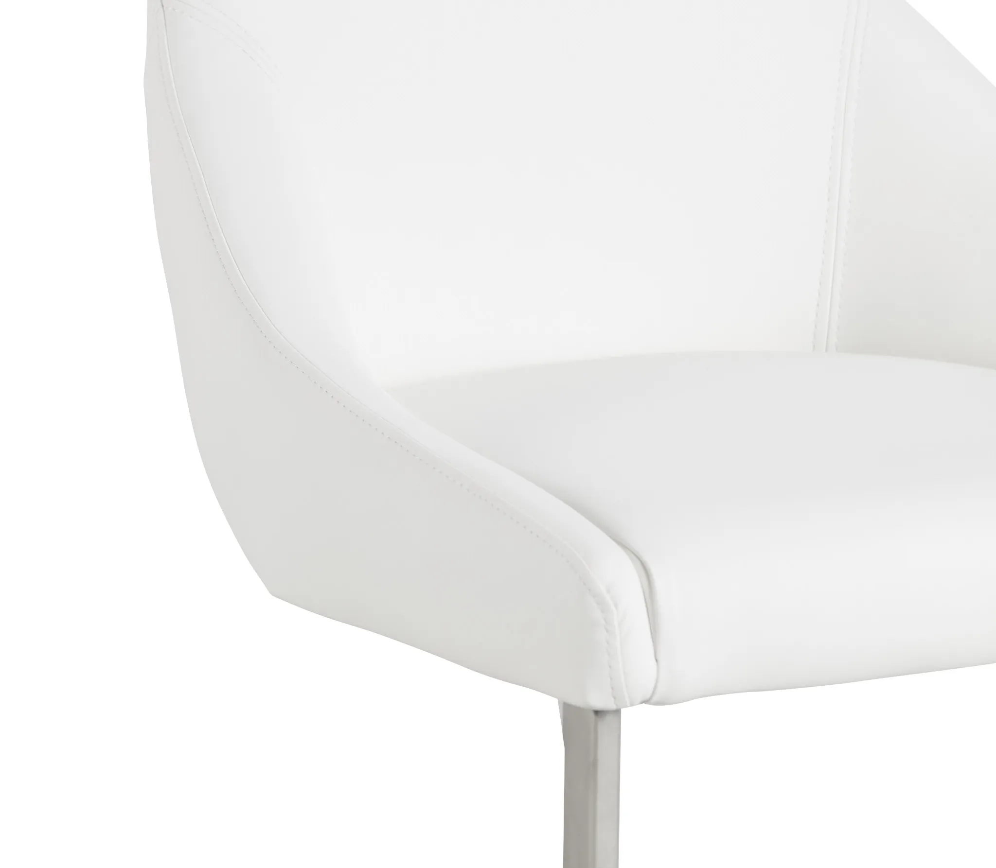 Monaco White Upholstered Side Chair