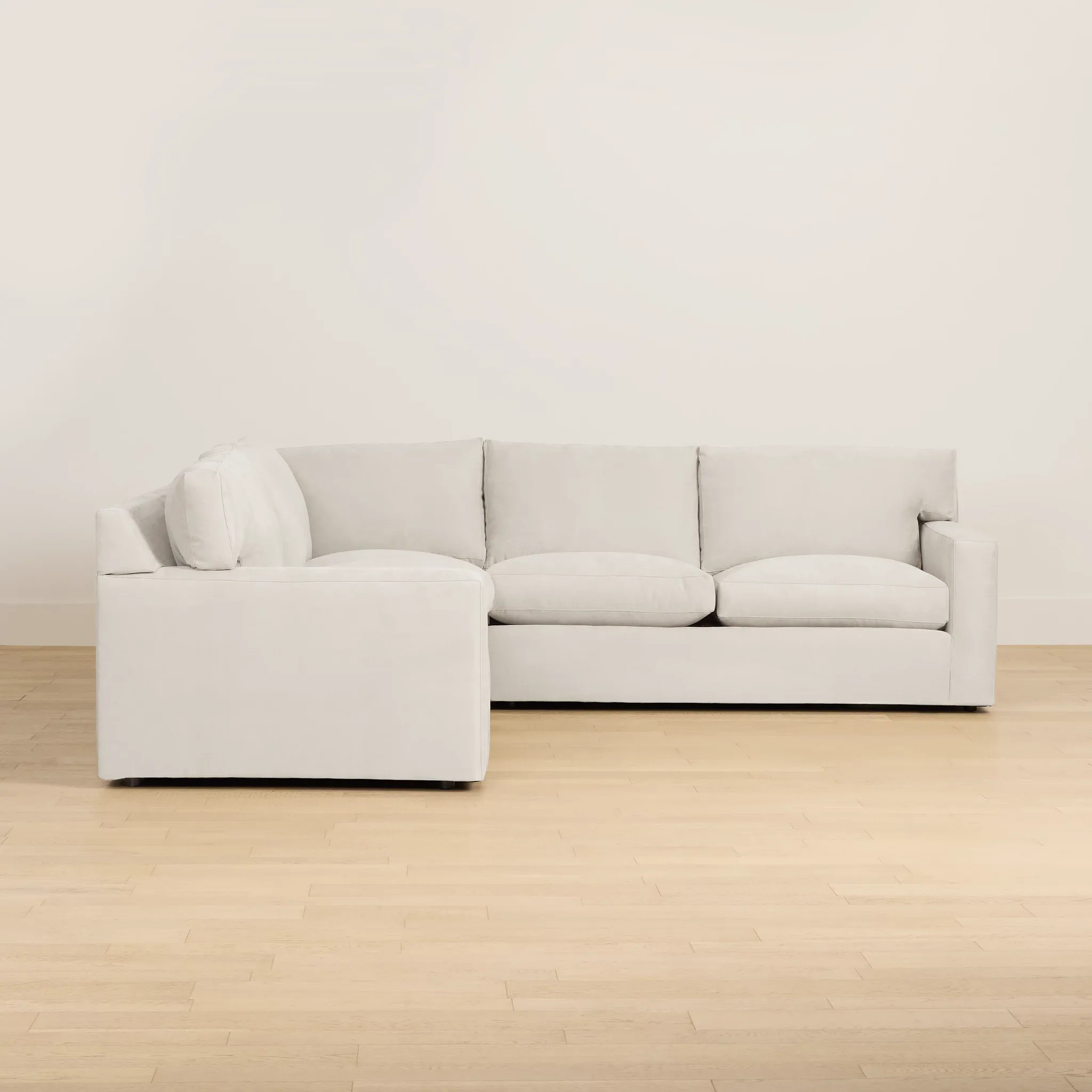 Hudson Gray Fabric Small Two-arm Sectional