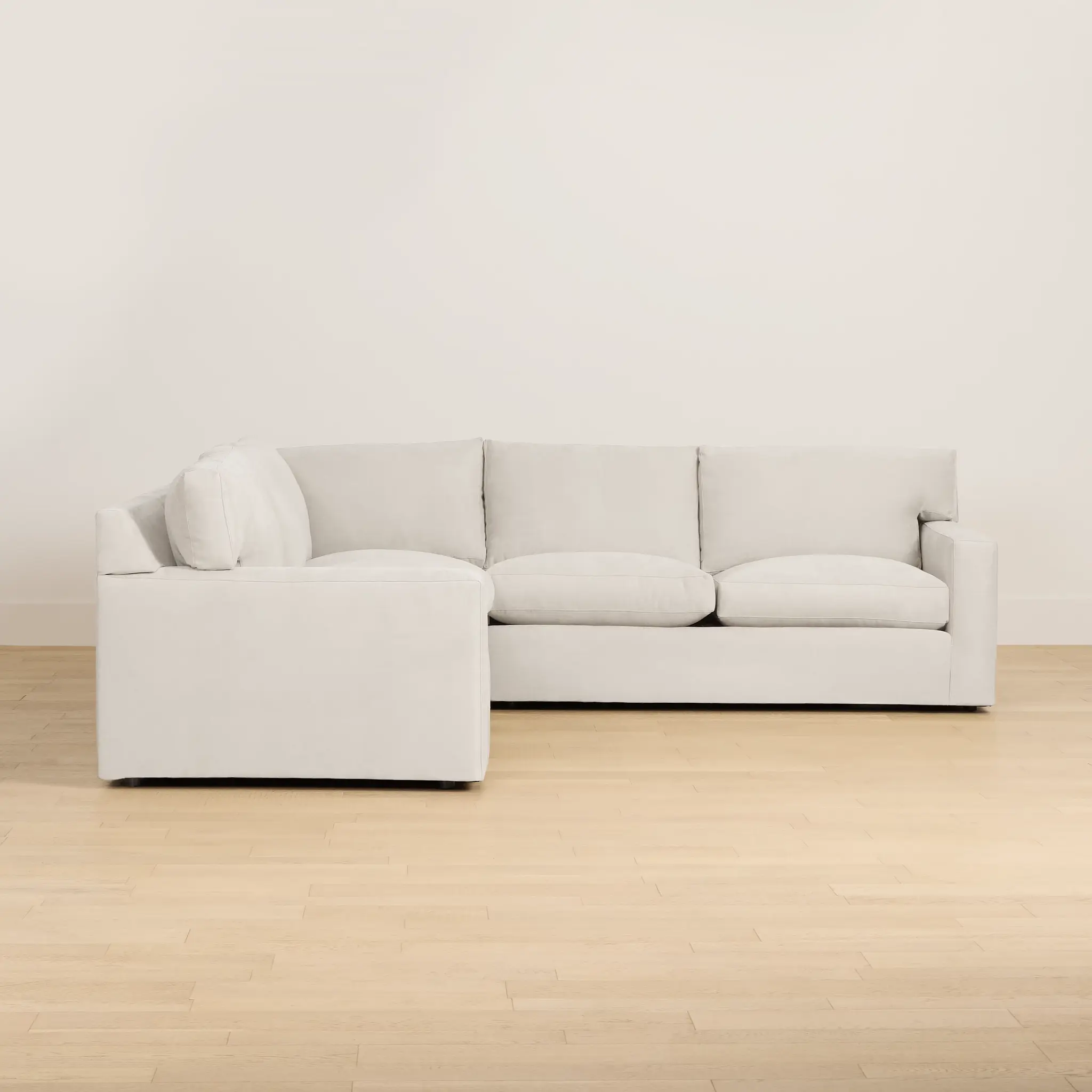 Hudson Gray Fabric Small Two-arm Sectional Hudson Gray Fabric Small Two-arm Sectional