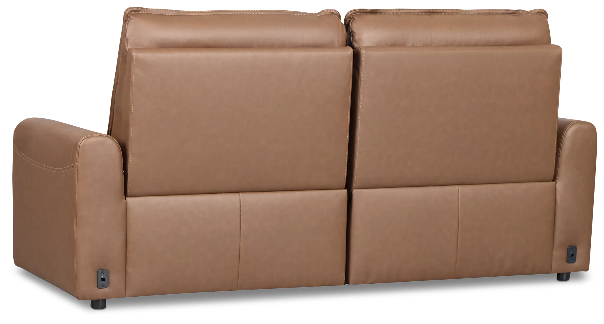 Edison Dark Brown Lthr/vinyl 2-piece Modular Power Reclining Sofa