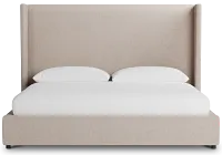 Captiva Elite Light Taupe 60" Upholstered Shelter Bed