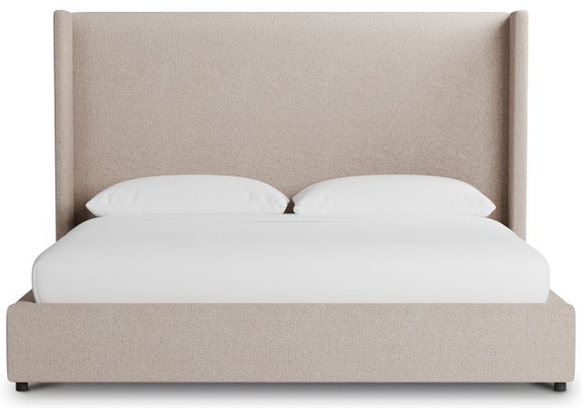 Captiva Elite Light Taupe 60" Upholstered Shelter Bed