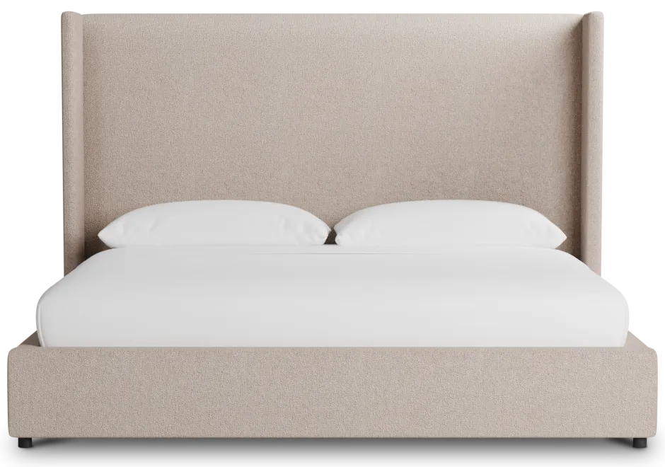 Captiva Elite Light Taupe 60" Upholstered Shelter Bed