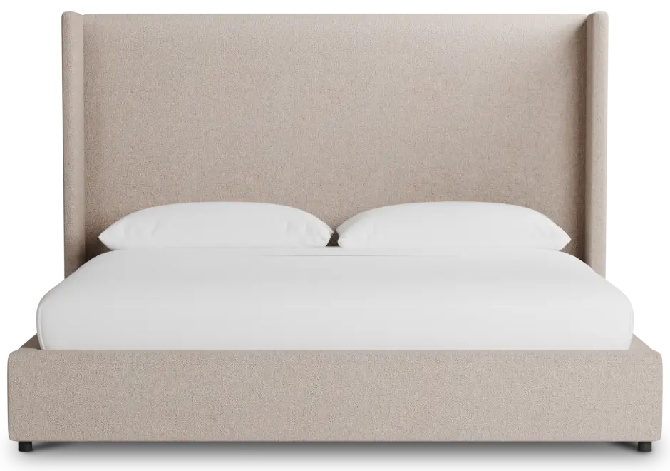 Captiva Elite Light Taupe 60" Upholstered Shelter Bed Captiva Elite Light Taupe 60" Upholstered Shelter Bed