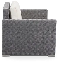 Barbados White Woven Loveseat