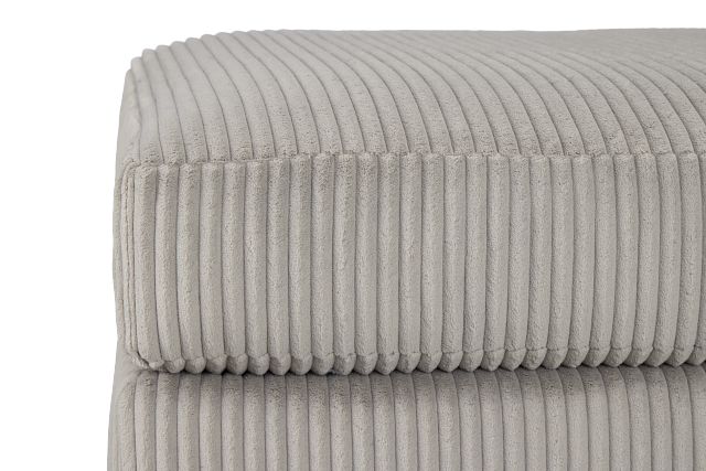 Charlie Gray Fabric Ottoman