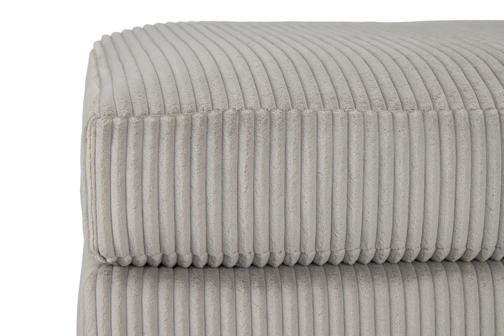Charlie Gray Fabric Ottoman