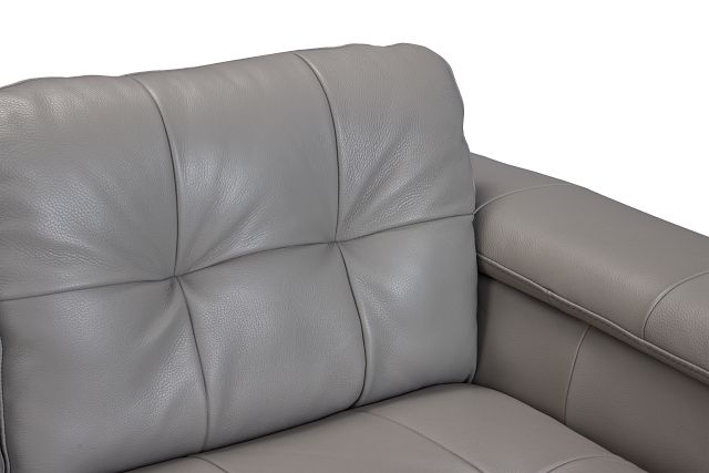 Rowan Gray Leather Sofa