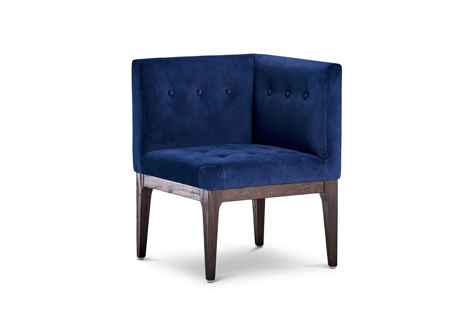 Reilly Dark Blue Velvet Accent Chair