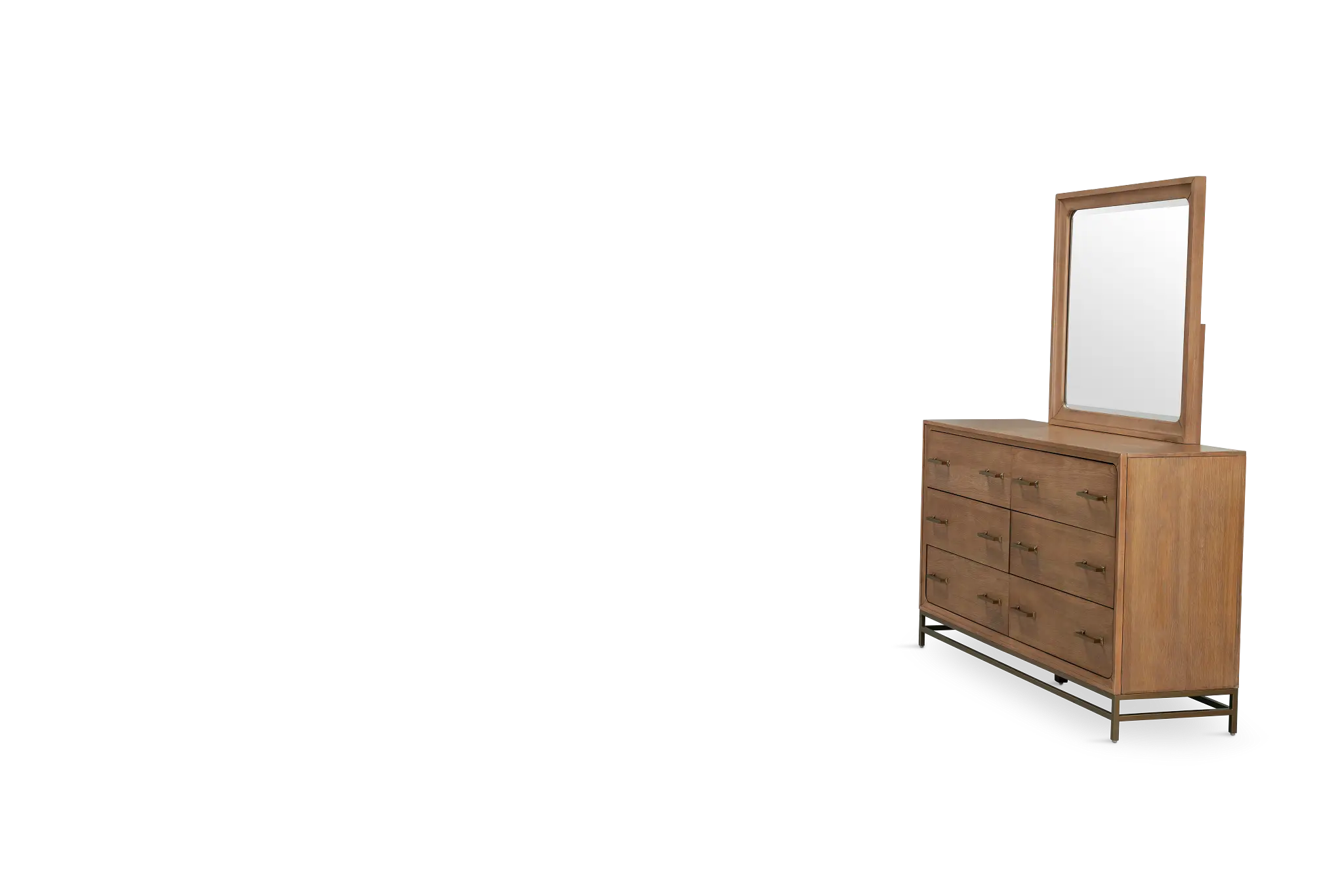 Provo Mid Tone Dresser & Mirror Provo Mid Tone Dresser & Mirror