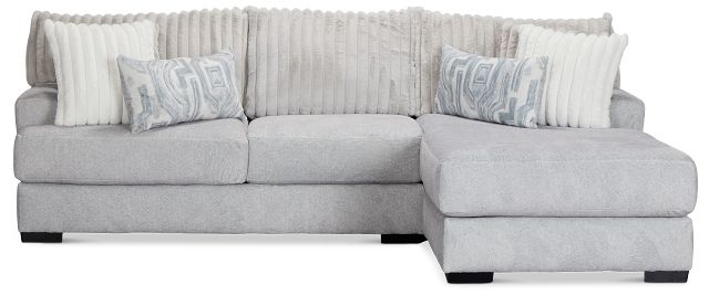 Kylie Light Gray Fabric Right Chaise Sectional