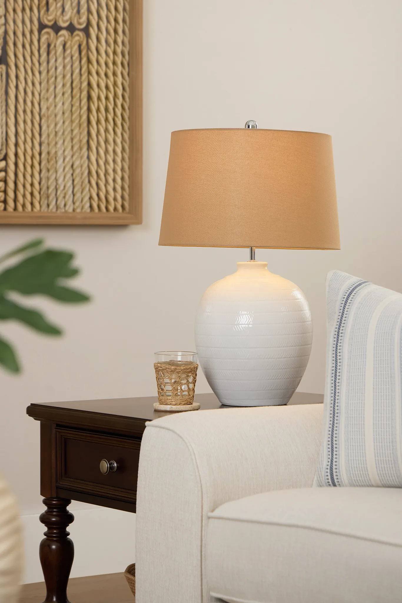 Casper Light Beige Table Lamp