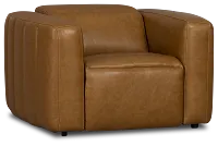 Jace Medium Brown Lthr/vinyl Power Recliner